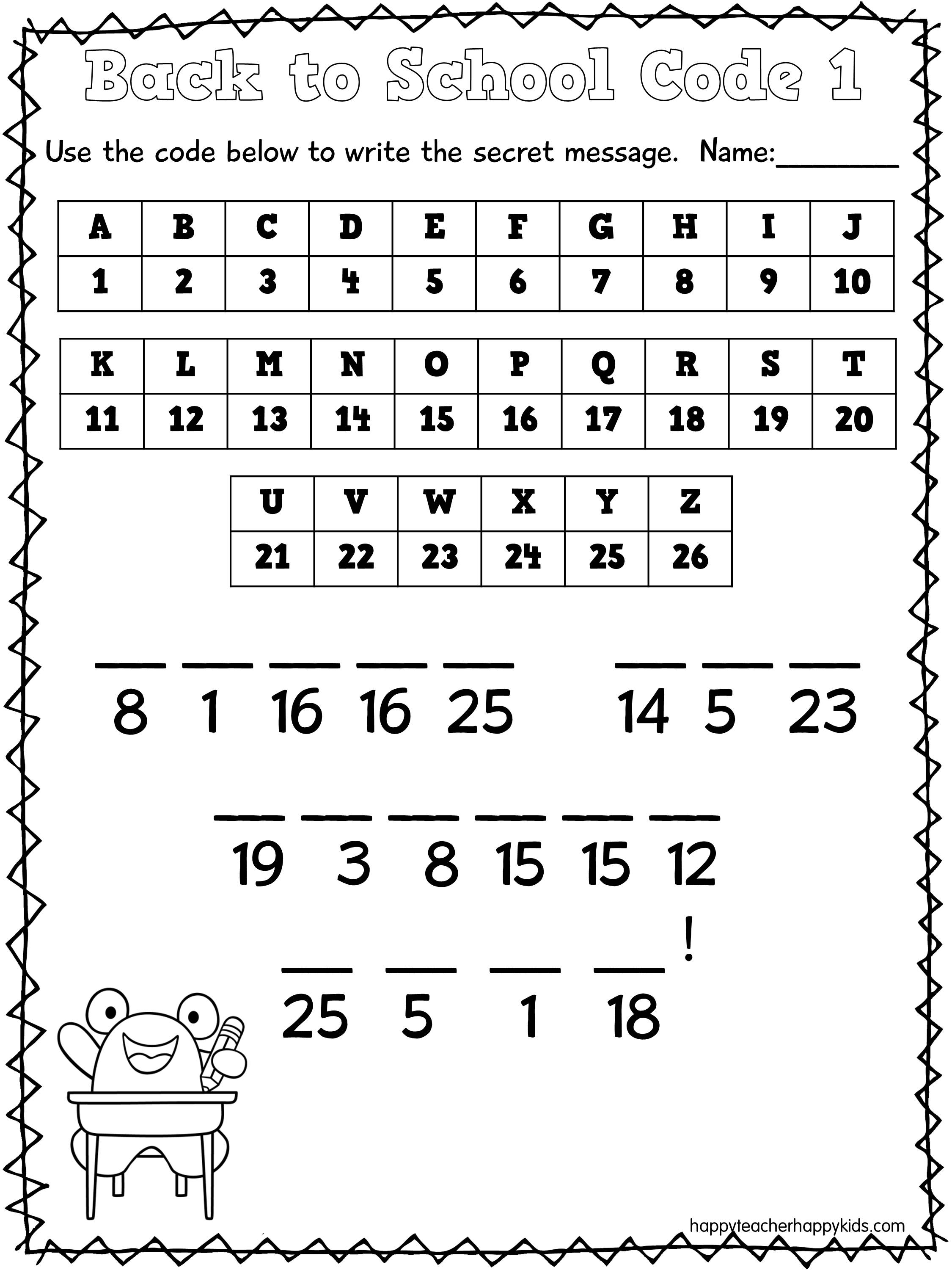 find the hidden message math worksheets