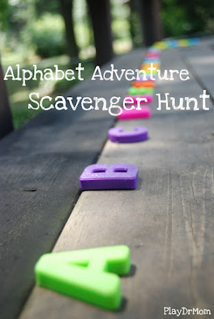 Alphabet Adventure scavenger hunt play dr mom