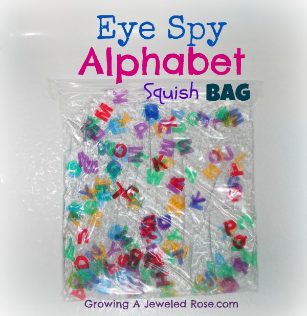 Eye Spy alphabet Squish Bag from Growing a Jeweled Rose