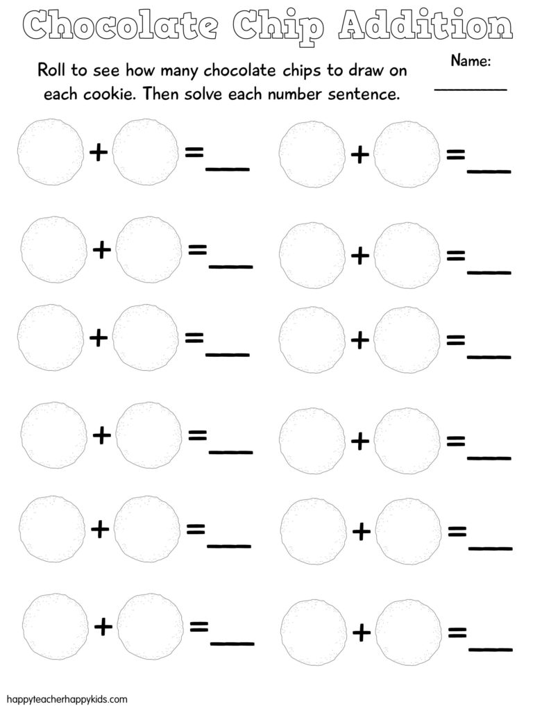 Free Cookie Jar Math for Kindergarten and First Grade - Happy Teacher