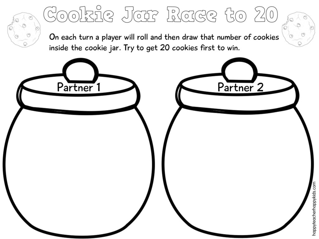 Free Chocolate Chip Addition Free Cookie Jar Race to 20