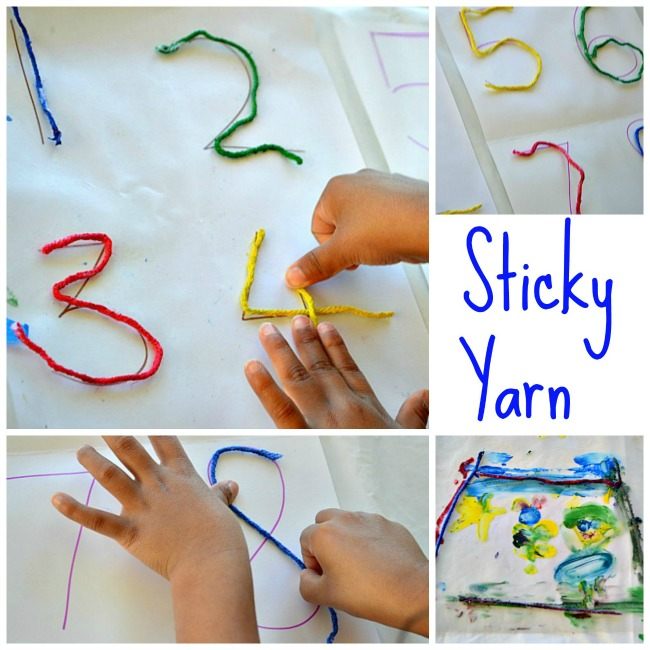 Sticky Yarn Letters from blog me mom