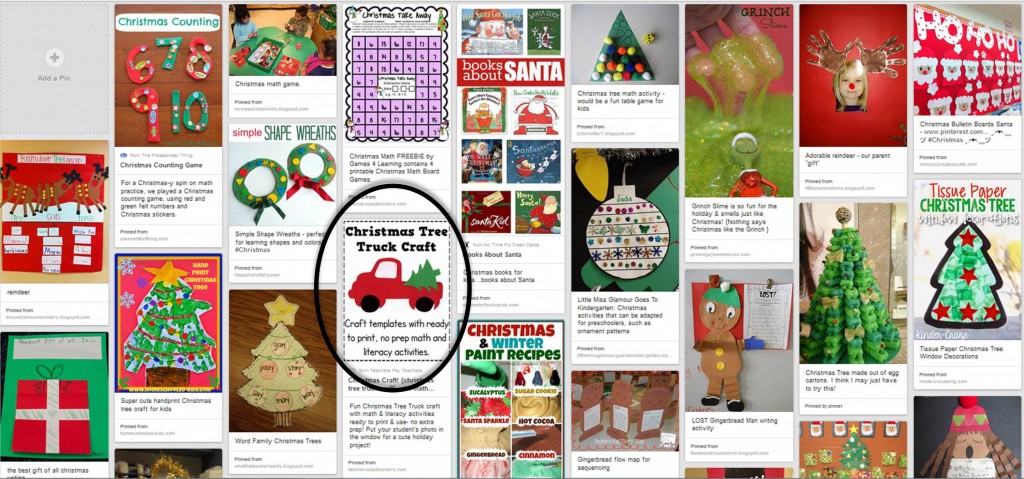 Christmas Sample Pin Board