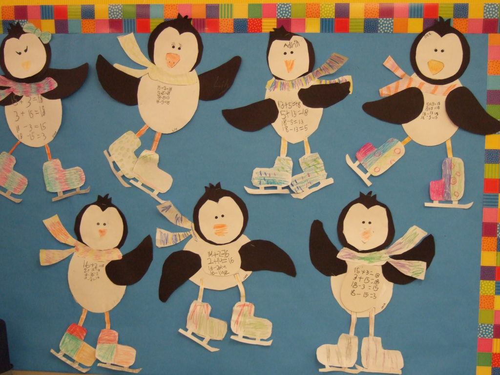 Penguin Math Craft Practicing Fact Families in First Grade