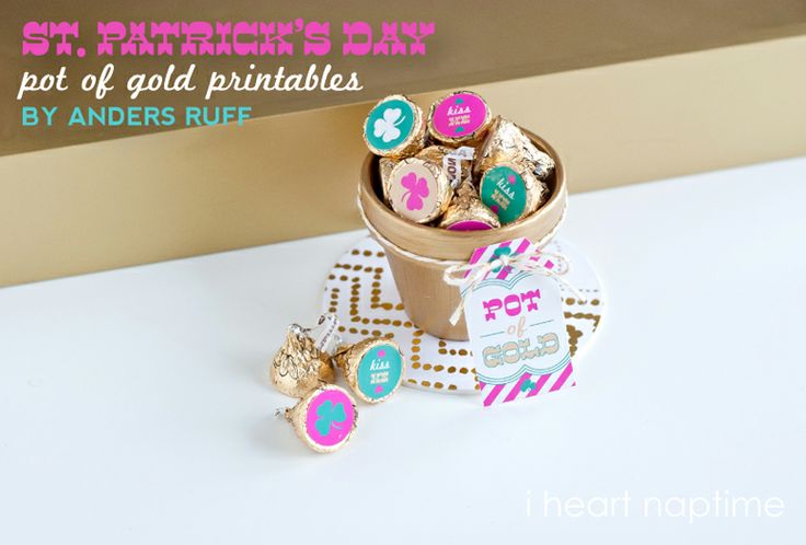 pot of gold chocolate kiss printables