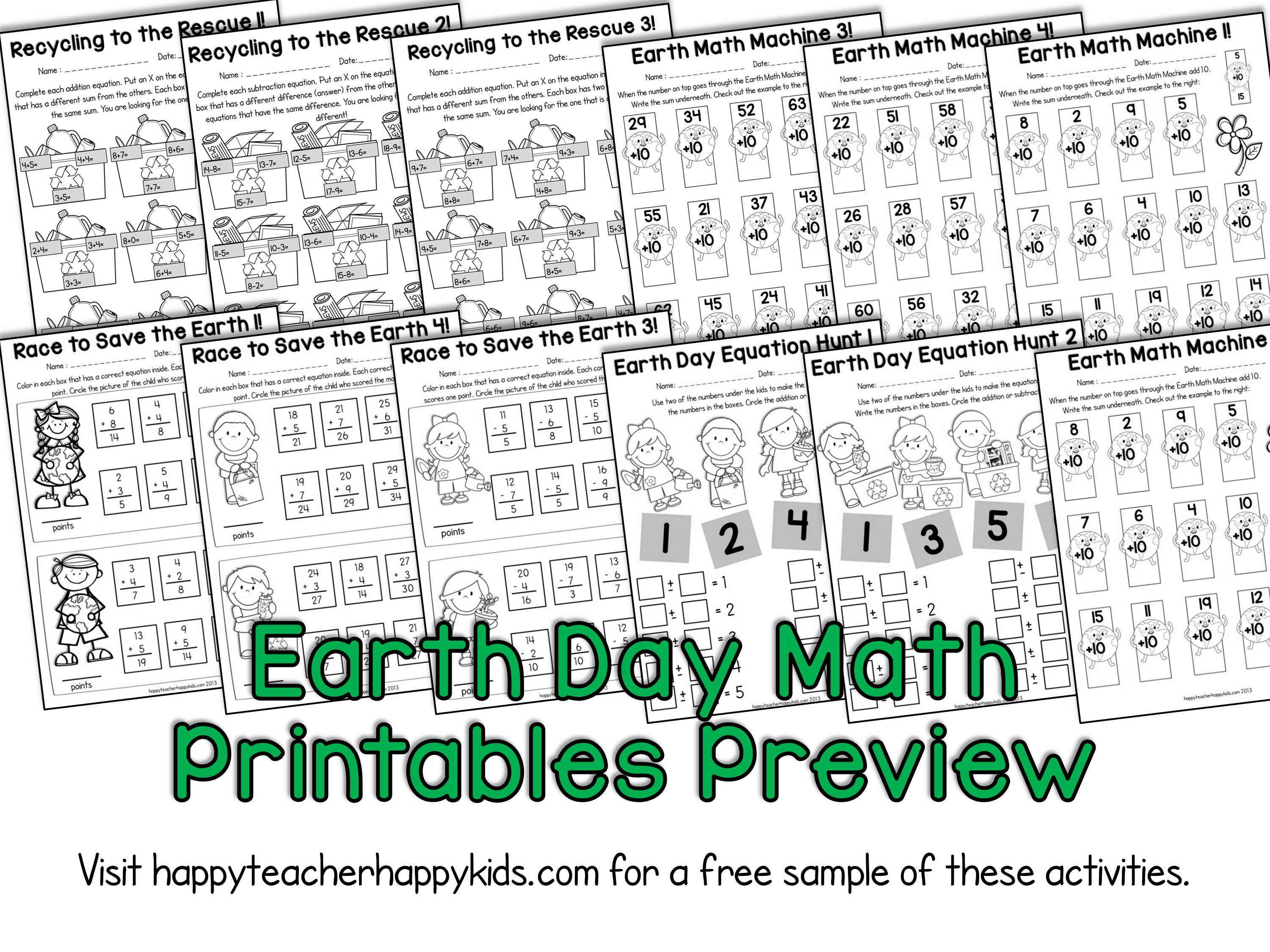 Earth Day Activities For Kindergarten First Grade Second Grade 