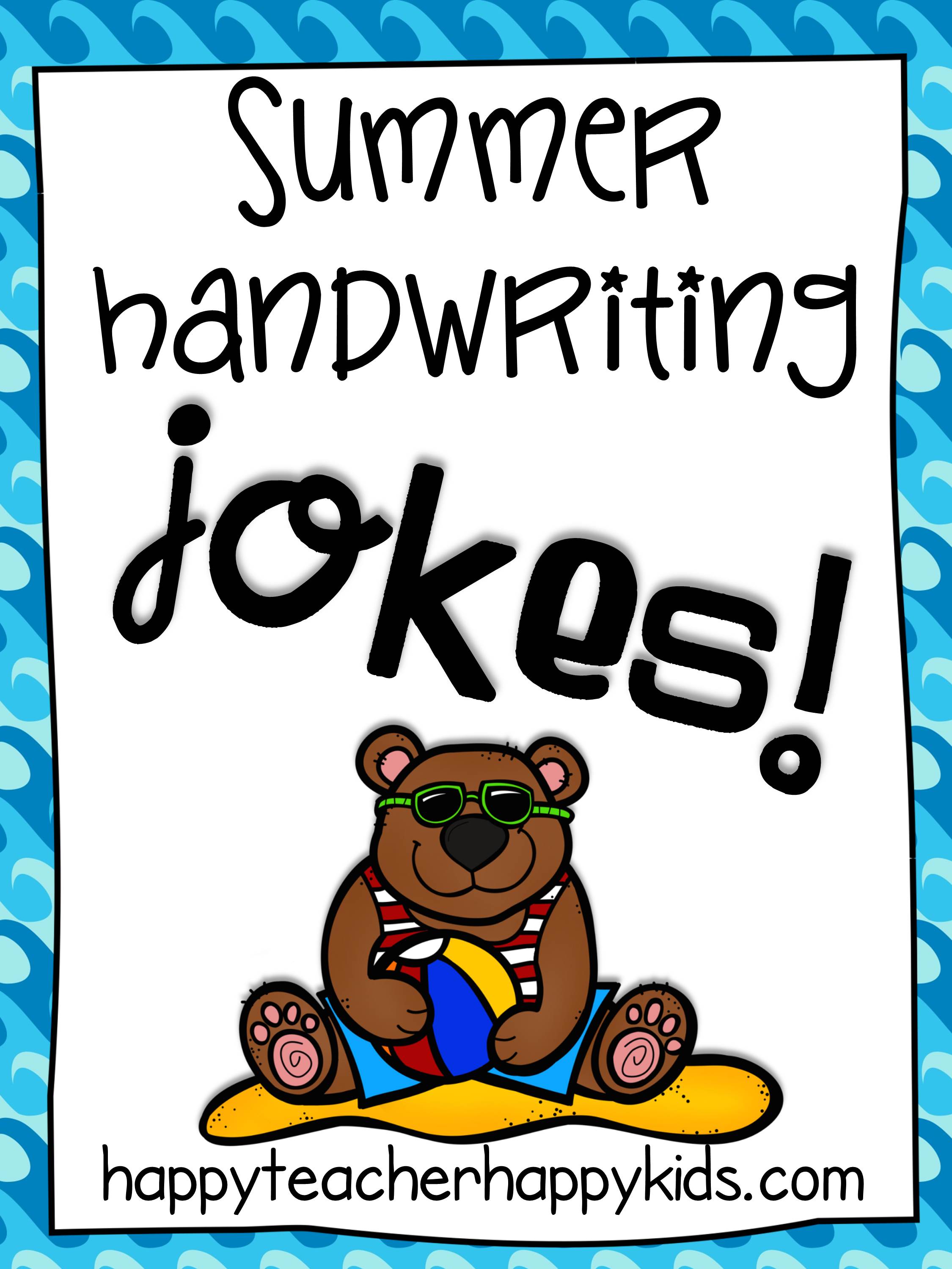 Summer Handwriting Joke Book