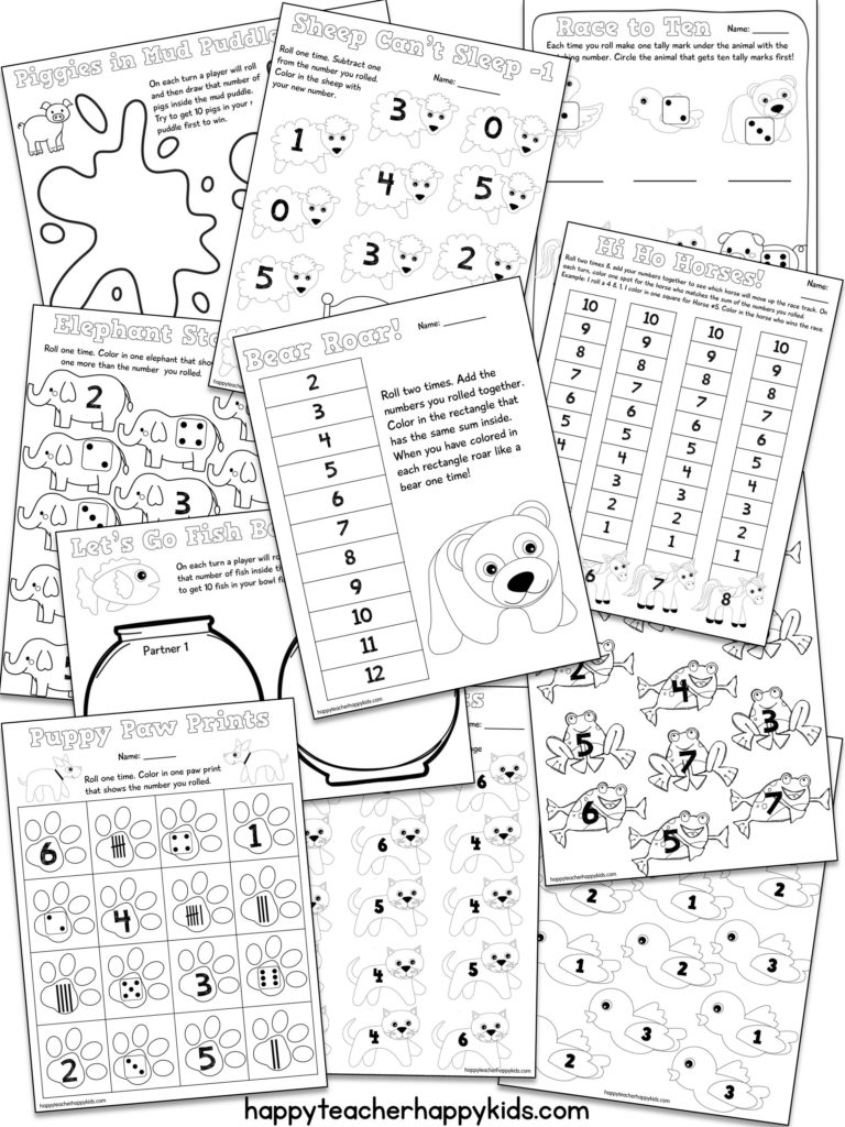 Brown Bear Printable Math Games