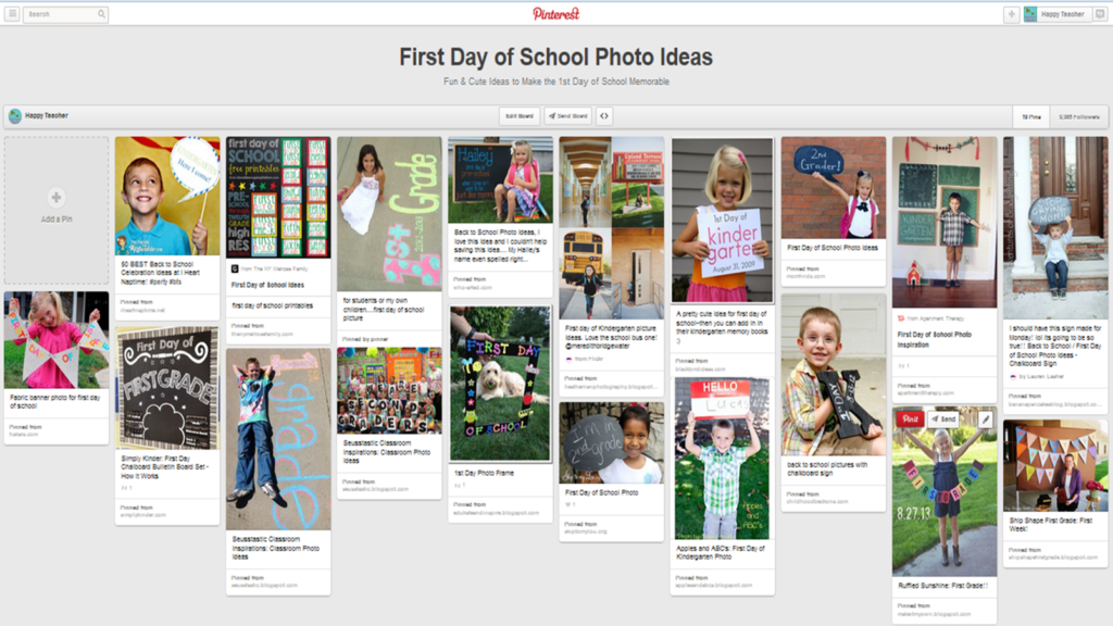 First Day Photo Ideas Pinterest Board