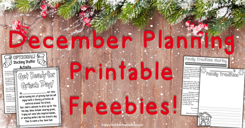 December Planning Printable Freebies FB Blog Header