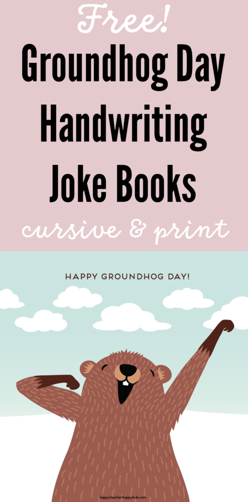 Groundhog Day Handwriting Joke Book Pin