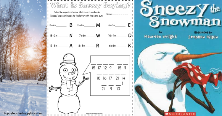 Sneezy the Snowman Ideas
