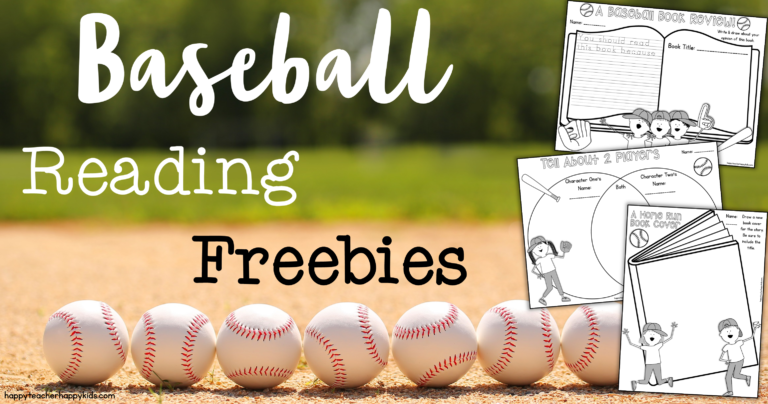 Free Baseball Reading Response Activities - Happy Teacher, Happy Kids